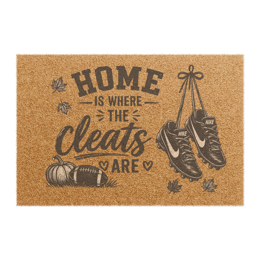 Doormat — "Home Is Where The Cleats Are" Mat